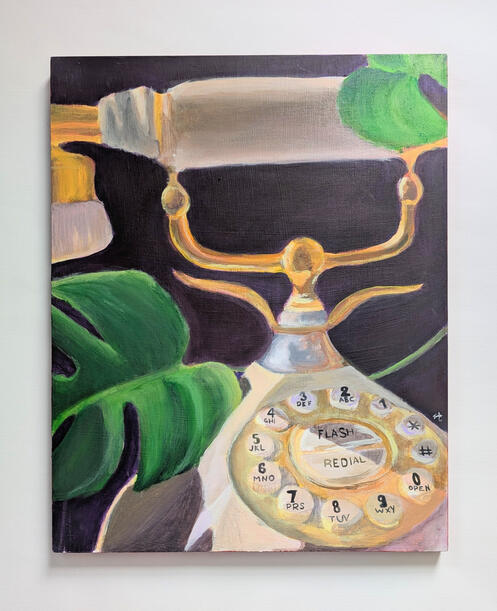 Untitled 2022: 20x18 in acrylic on pine board