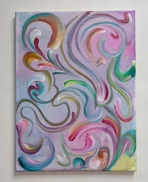 Untitled 2024: 17x10 acrylic on canvas