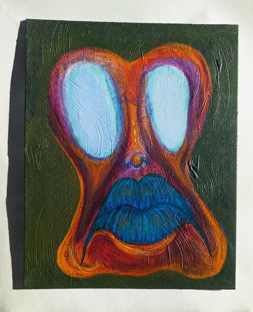 distaste 2024: 10x7in layered acrylic on canvas
