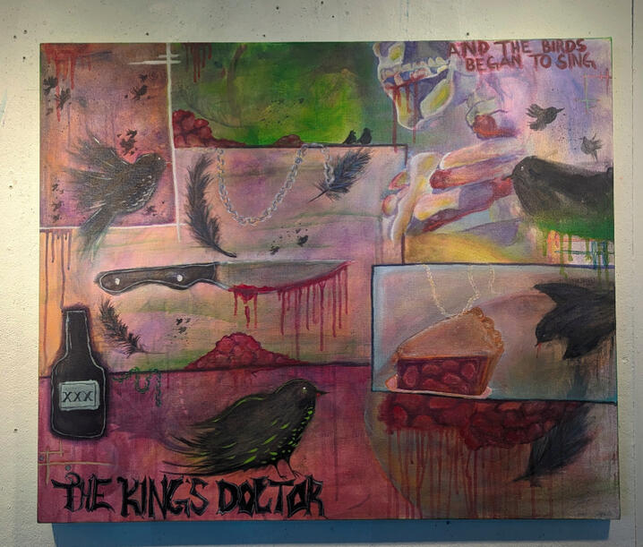 A Song of Sixpence 2023; 30x40in acrylic on canvas