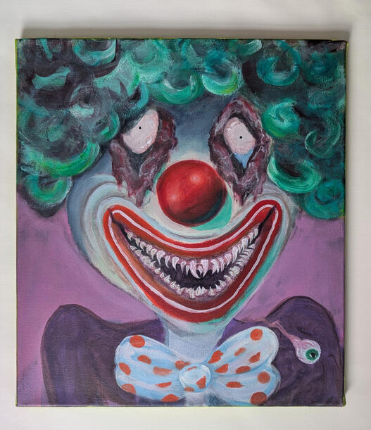 The Host 2023: 1/2 of diptych acrylic on canvas