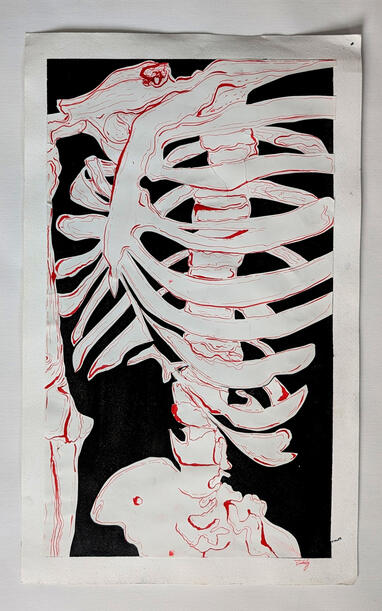 Untitled 2022: made with cut paper and india ink