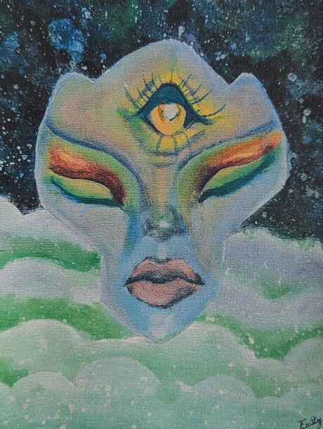 Untitled 2022: 7x10in acrylic on canvas