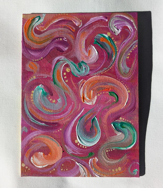 Untitled 2023: 7x4in acrylic on canvas